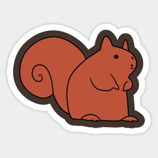 Cute Red Squirrel Sticker